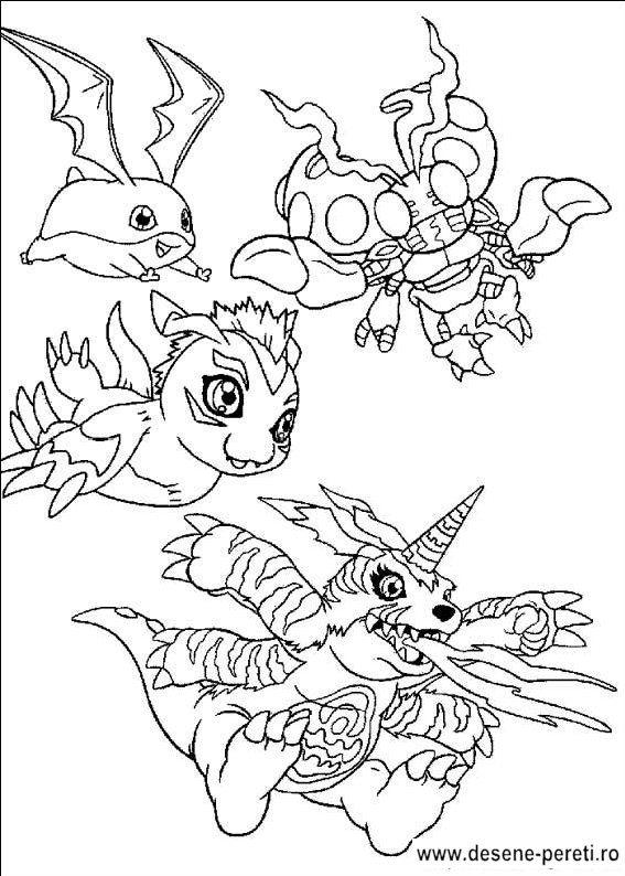 digimon desene colorat